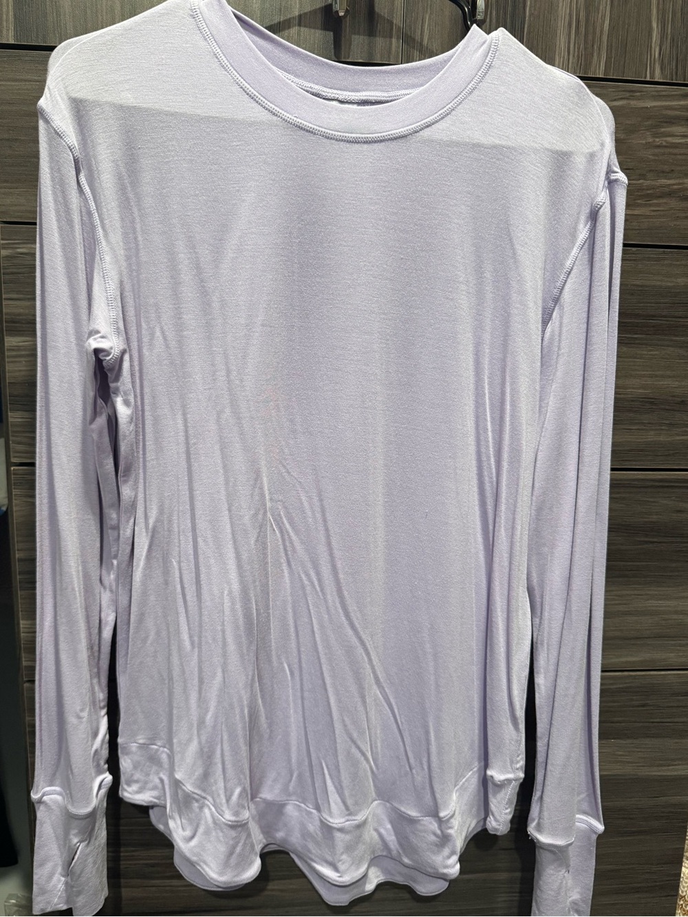 Mono B Lavender Crew Neck Long Sleeve Top